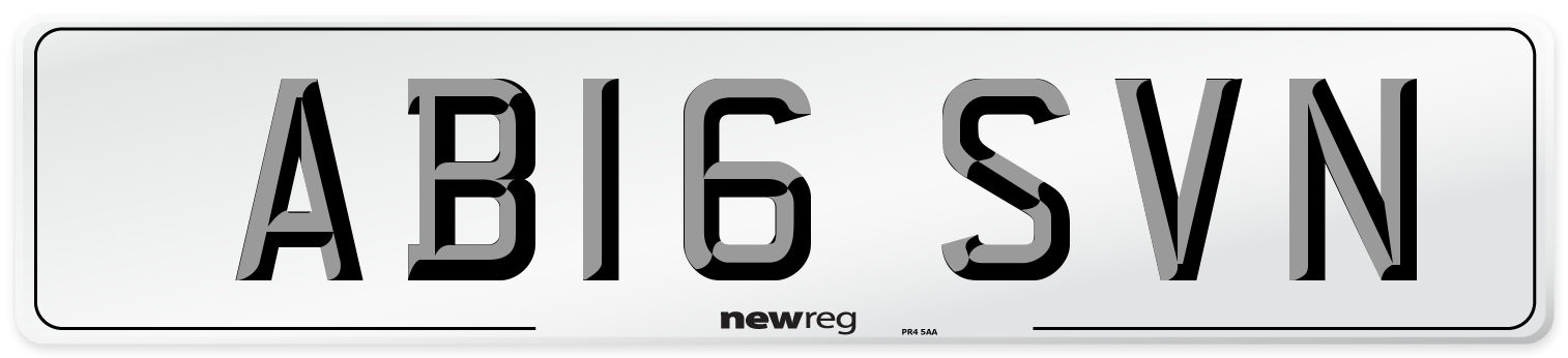 AB16 SVN Number Plate from New Reg